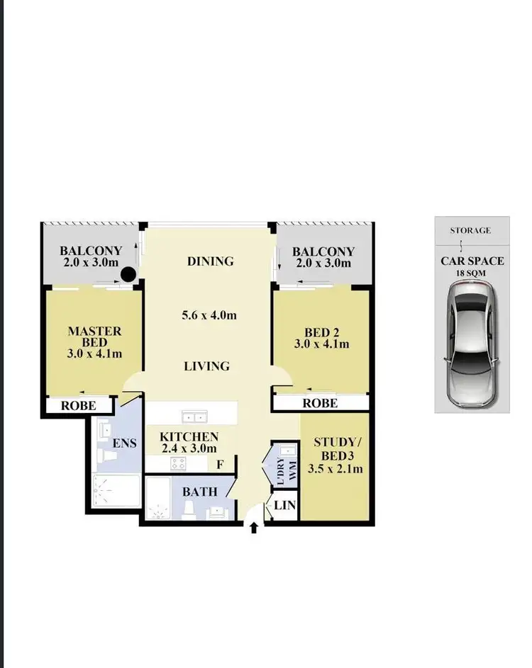 Floorplan of Homely apartment listing, 609C/101 Waterloo Road, Macquarie Park NSW 2113