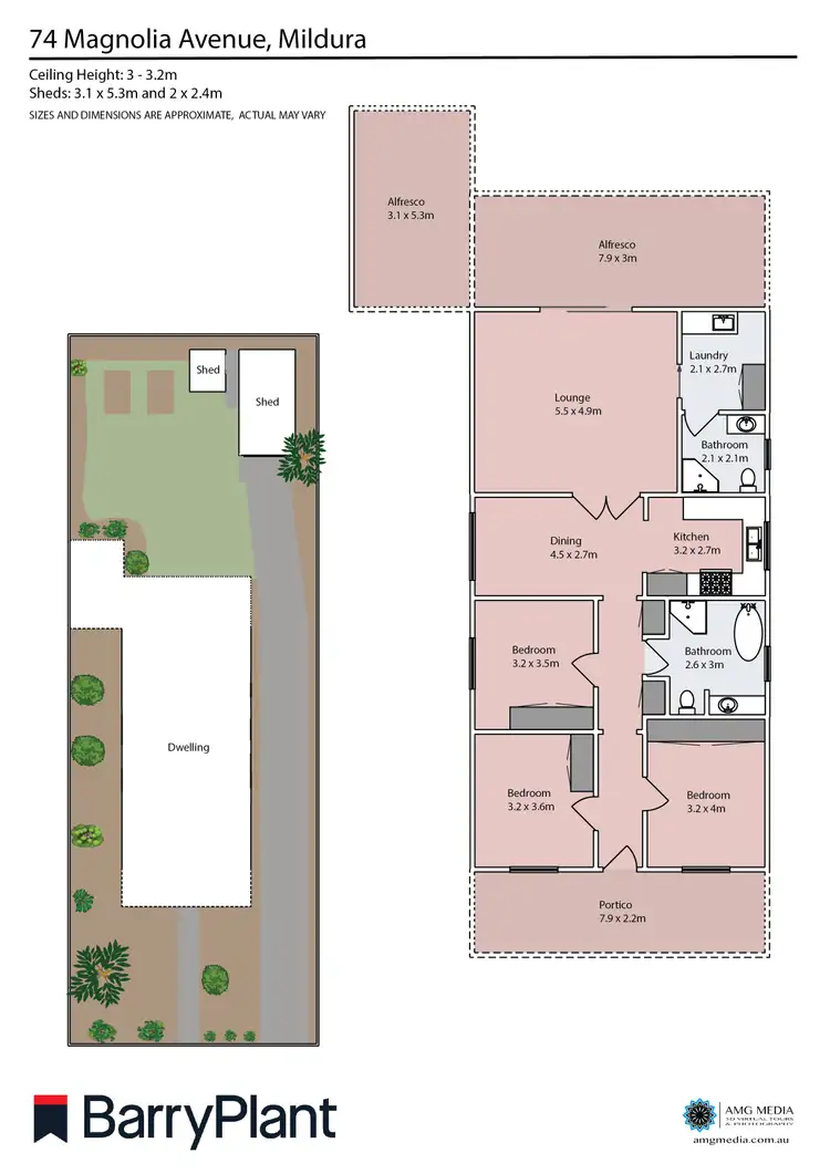 Floorplan of Homely house listing, 74 Magnolia Avenue, Mildura VIC 3500