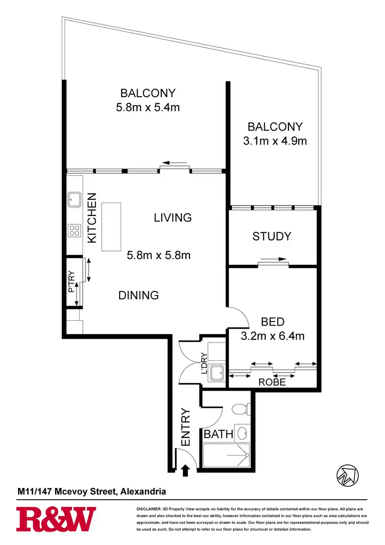 Floorplan of Homely apartment listing, M11/147-161 McEvoy Street, Alexandria NSW 2015