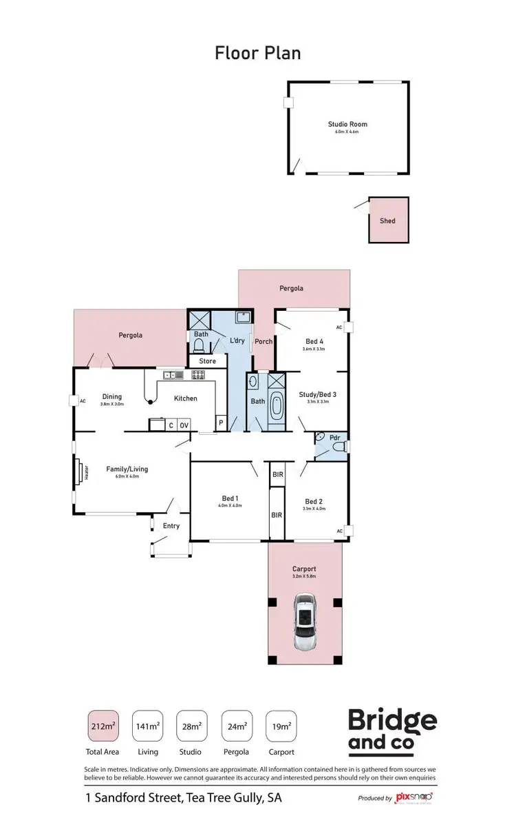 Floorplan of Homely house listing, 1 Sandford Street, Tea Tree Gully SA 5091