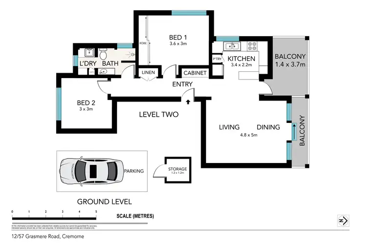 Floorplan of Homely apartment listing, 12/57 Grasmere Road, Cremorne NSW 2090