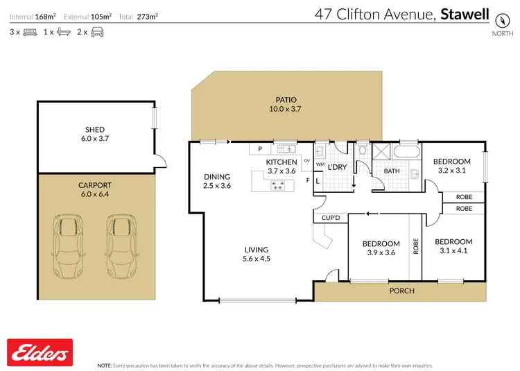 Floorplan of Homely house listing, 47 Clifton Avenue, Stawell VIC 3380