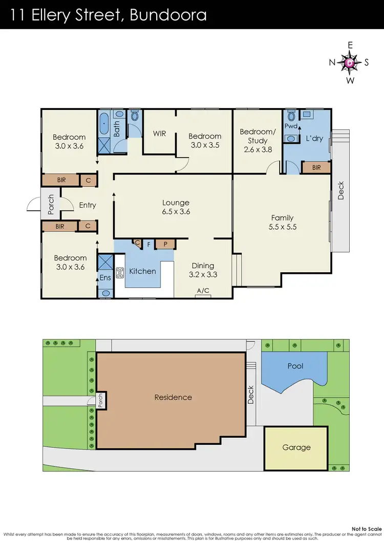Floorplan of Homely house listing, 11 Ellery Street, Bundoora VIC 3083