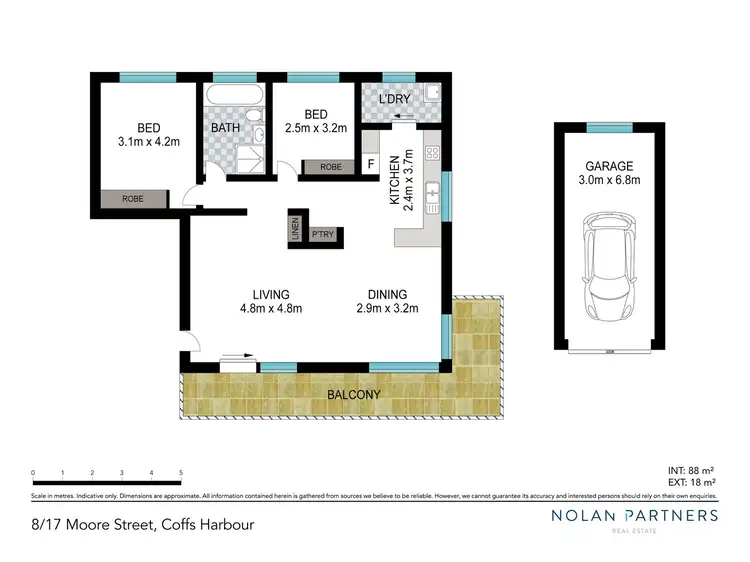 Floorplan of Homely unit listing, 8/17 Moore Street, Coffs Harbour NSW 2450