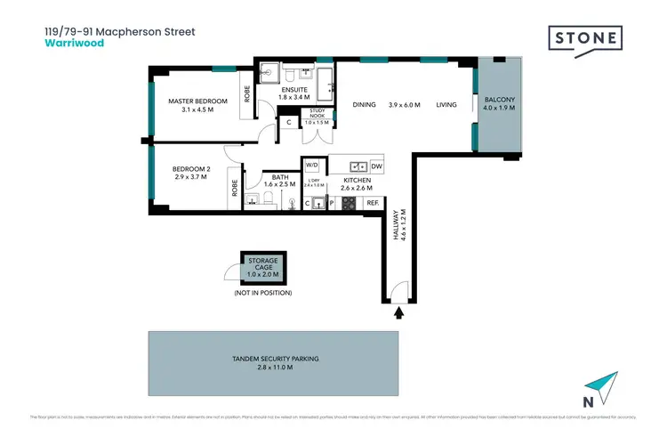 Floorplan of Homely unit listing, 119/79-91 Macpherson Street, Warriewood NSW 2102