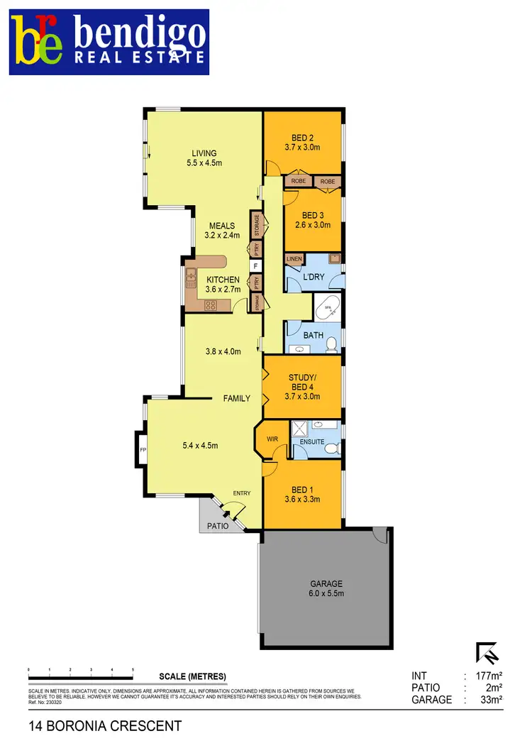 Floorplan of Homely house listing, 14 Boronia Crescent, Strathdale VIC 3550
