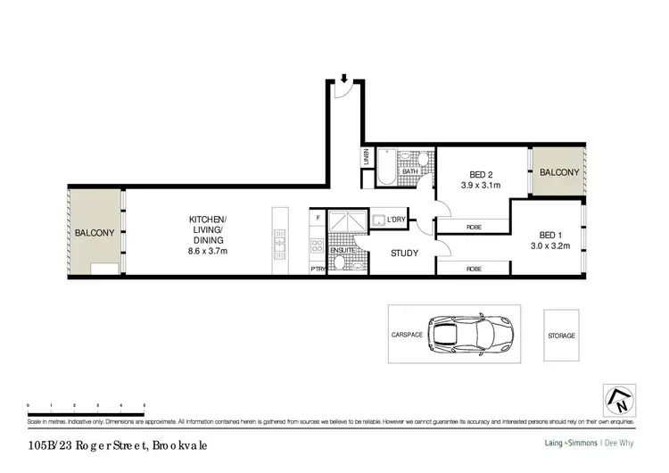 Floorplan of Homely apartment listing, 105b/23 Roger Street, Brookvale NSW 2100