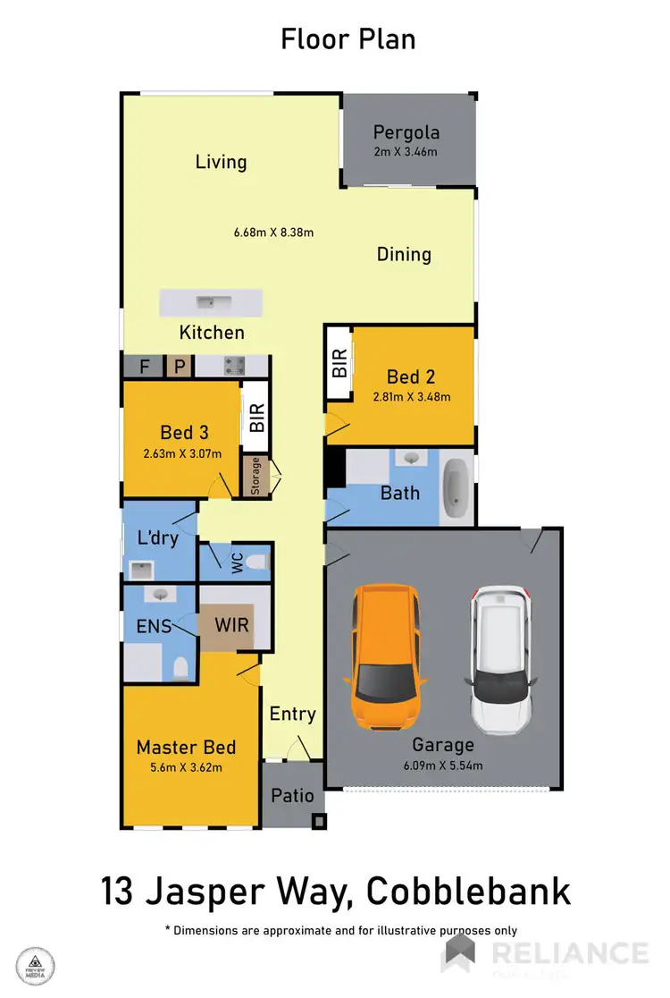Floorplan of Homely house listing, 13 Jasper Way, Cobblebank VIC 3338