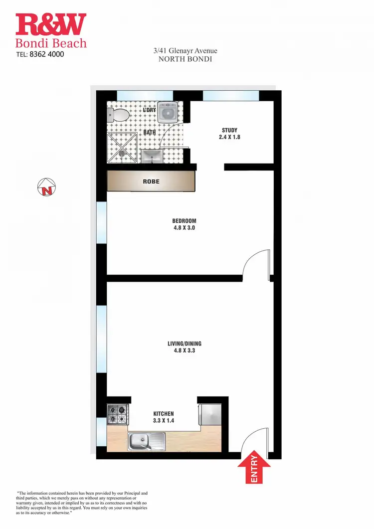 Floorplan of Homely apartment listing, 3/41 Glenayr Avenue, North Bondi NSW 2026