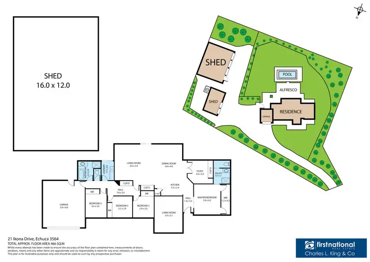 Floorplan of Homely house listing, 21 Ikona Drive, Echuca VIC 3564