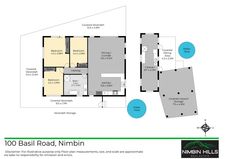 Floorplan of Homely house listing, 100 Basil Road, Nimbin NSW 2480