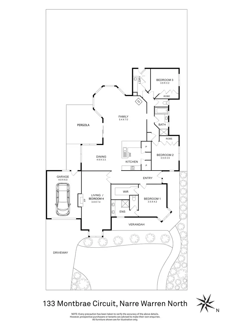 Floorplan of Homely house listing, 133 Montbrae Circuit, Narre Warren North VIC 3804