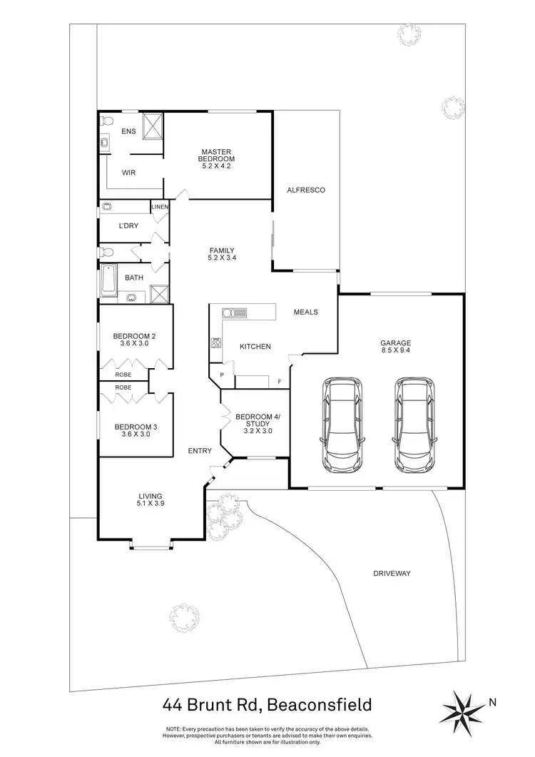 Floorplan of Homely house listing, 44 Brunt Road, Beaconsfield VIC 3807