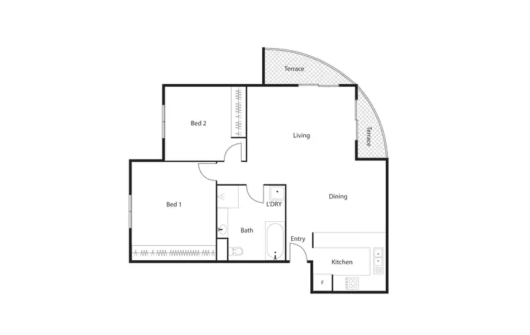 Floorplan of Homely unit listing, 2/143 Port Jackson Circuit, Phillip ACT 2606
