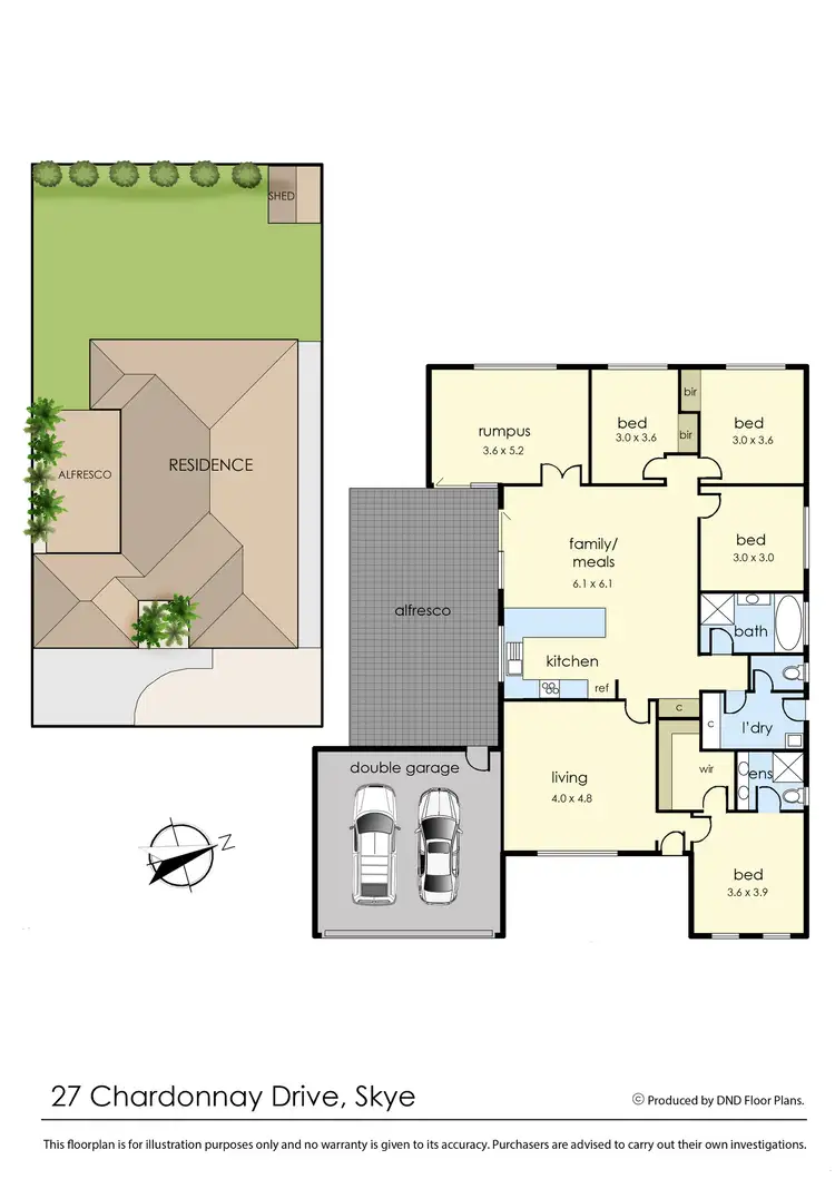 Floorplan of Homely house listing, 27 Chardonnay Drive, Skye VIC 3977