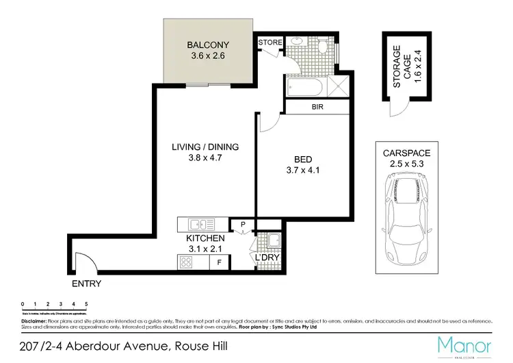 Floorplan of Homely unit listing, 107/2-4 Aberdour Avenue, Rouse Hill NSW 2155