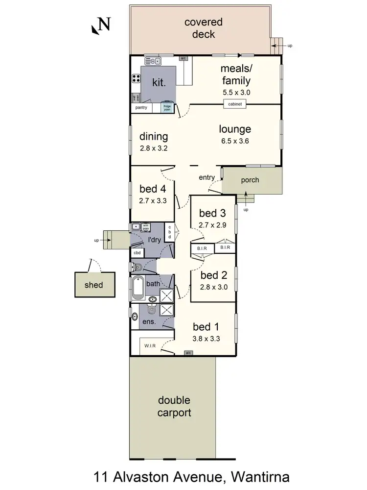 Floorplan of Homely house listing, 11 Alvaston Avenue, Wantirna VIC 3152