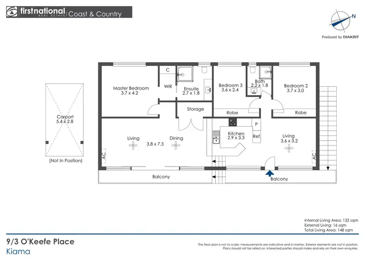 Floorplan of Homely apartment listing, 9/3 O'Keefe Place, Kiama NSW 2533