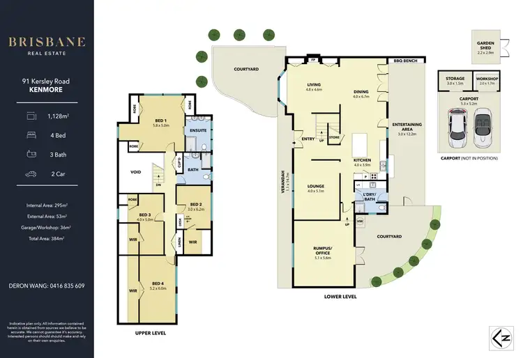 Floorplan of Homely house listing, 91 Kersley Road, Kenmore QLD 4069