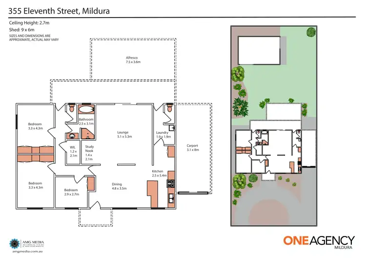 Floorplan of Homely house listing, 355 Eleventh Street, Mildura VIC 3500