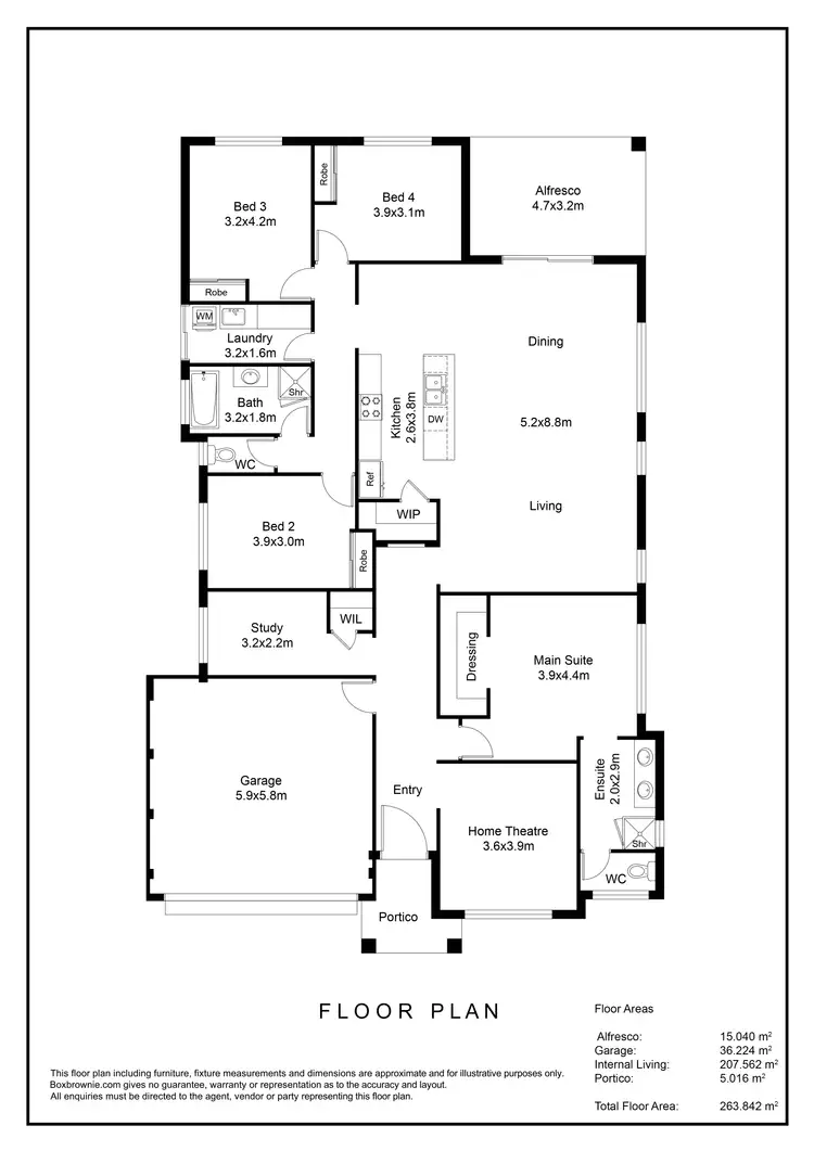 Floorplan of Homely house listing, 39 Clementine Boulevard, Treeby WA 6164