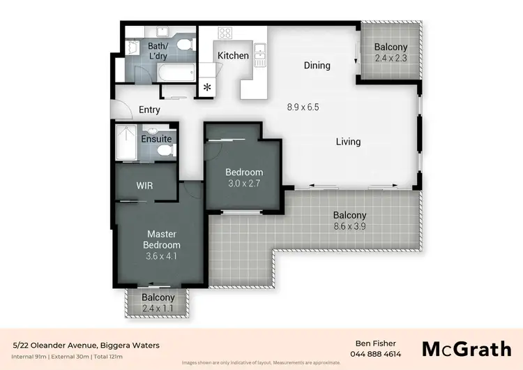 Floorplan of Homely apartment listing, 5/22 Oleander Avenue, Biggera Waters QLD 4216