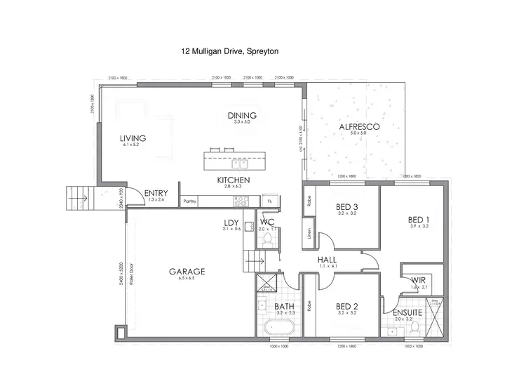 Floorplan of Homely villa listing, 12 Mulligan Drive, Spreyton TAS 7310