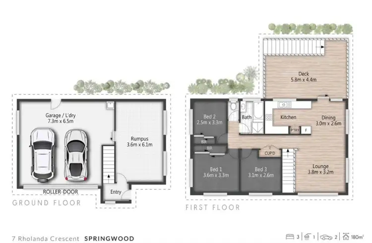 Floorplan of Homely house listing, 7 Rholanda Crescent, Springwood QLD 4127