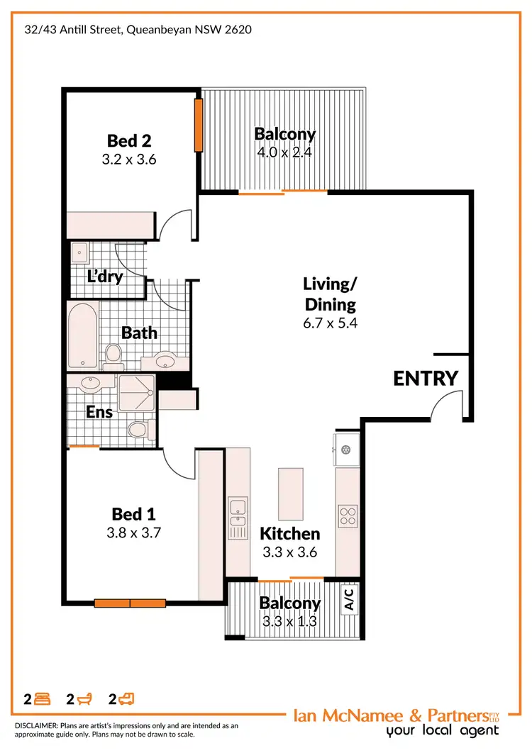 Floorplan of Homely apartment listing, 32/43 Antill Street, Queanbeyan NSW 2620