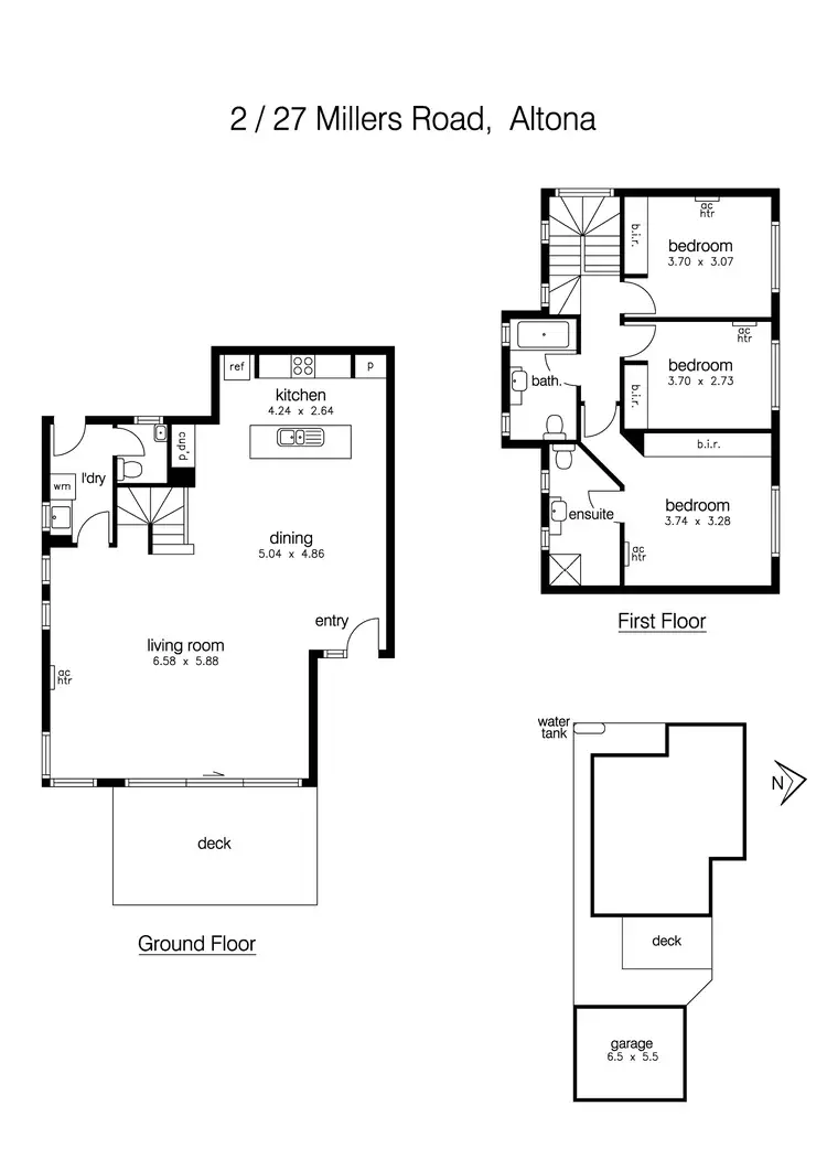 Floorplan of Homely townhouse listing, 2/27-29 Millers Road, Altona VIC 3018