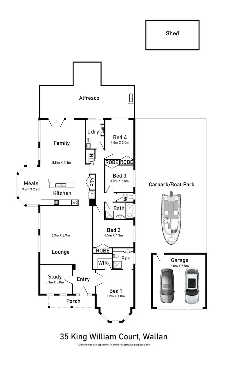 Floorplan of Homely house listing, 35 King William Court, Wallan VIC 3756