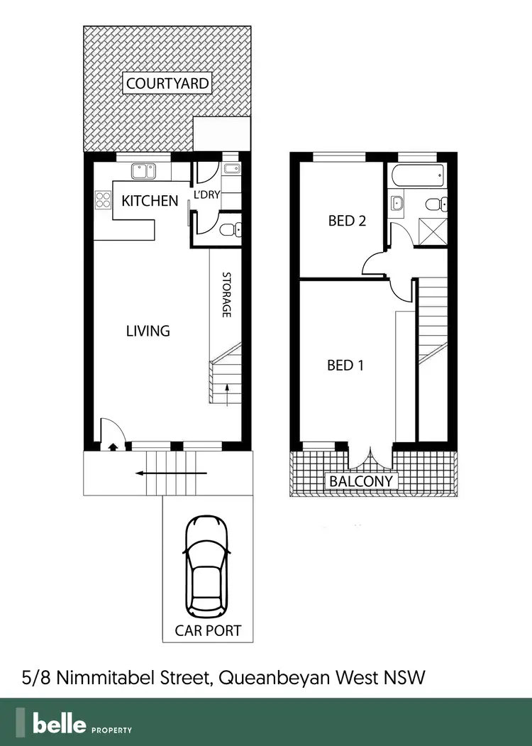 Floorplan of Homely townhouse listing, 5/8 Nimmitabel Street, Queanbeyan NSW 2620