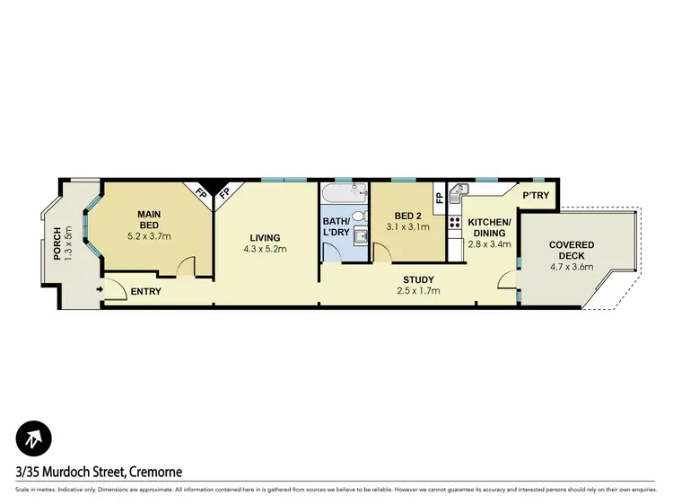 Floorplan of Homely apartment listing, 3/35 Murdoch Street, Cremorne NSW 2090