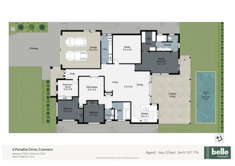 Floorplan of Homely house listing, 6 Paradise Drive, Coomera QLD 4209