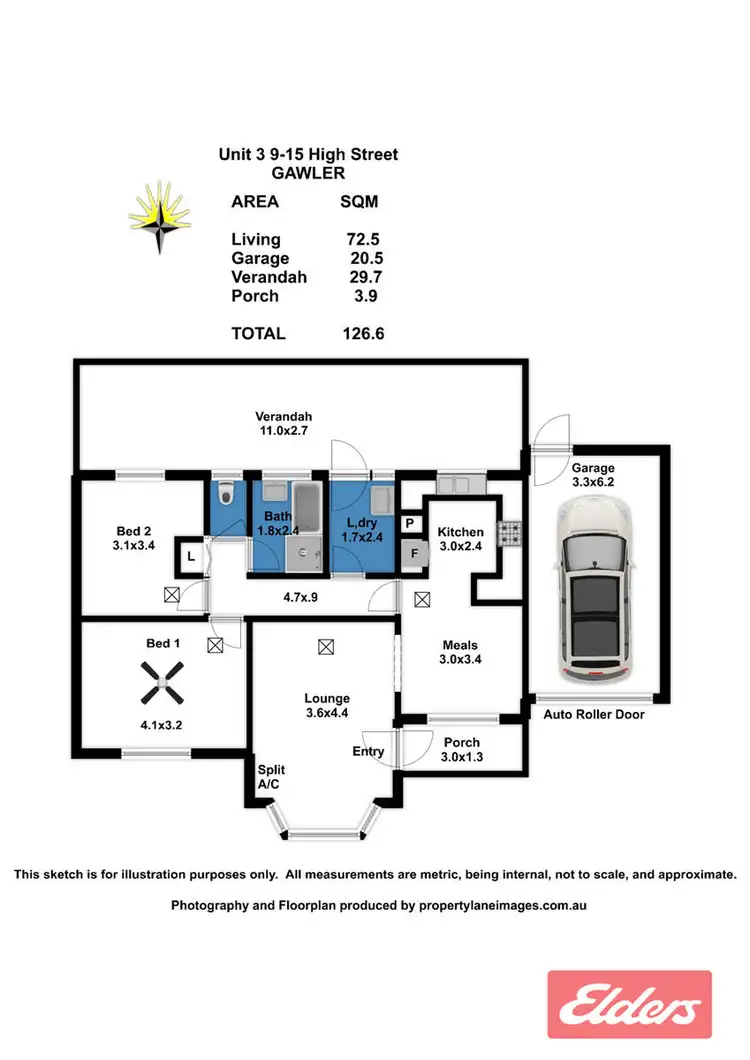 Floorplan of Homely unit listing, 3/9 - 15 High Street, Gawler East SA 5118