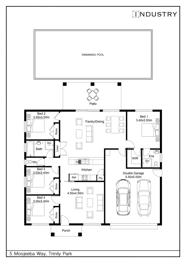 Floorplan of Homely house listing, 5 Moojeeba Way, Trinity Park QLD 4879