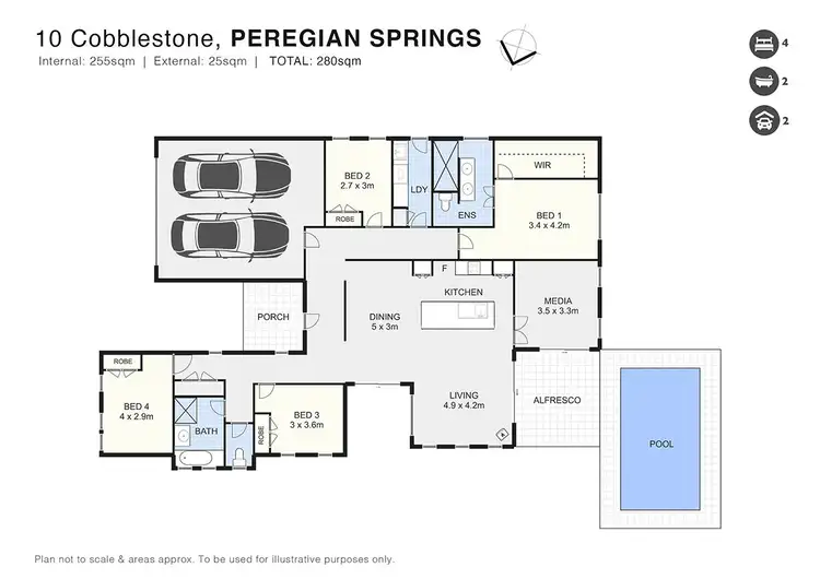 Floorplan of Homely house listing, 10 Cobblestone Place, Peregian Springs QLD 4573