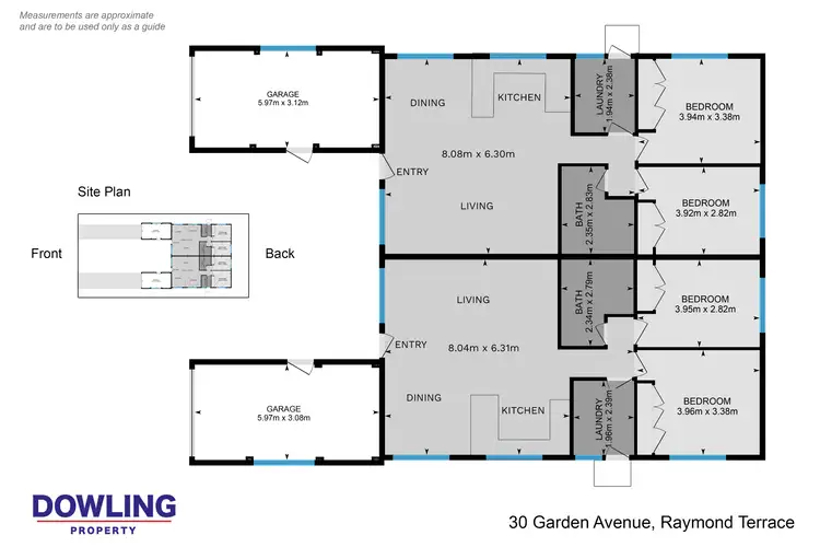 Floorplan of Homely unit listing, 1 & 2/30 Garden Avenue, Raymond Terrace NSW 2324