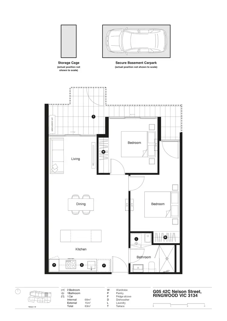Floorplan of Homely apartment listing, G05/42C Nelson Street, Ringwood VIC 3134