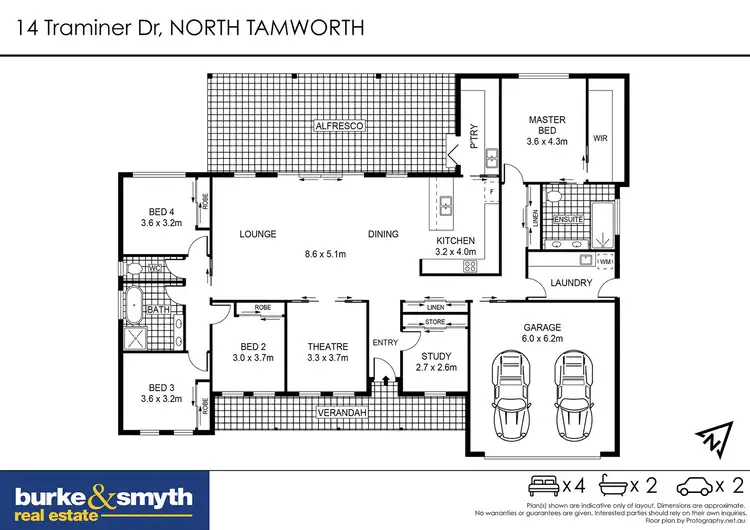 Floorplan of Homely house listing, 14 Traminer Drive, Tamworth NSW 2340