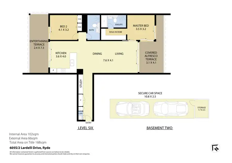 Floorplan of Homely apartment listing, 605s/2 Lardelli Drive, Ryde NSW 2112