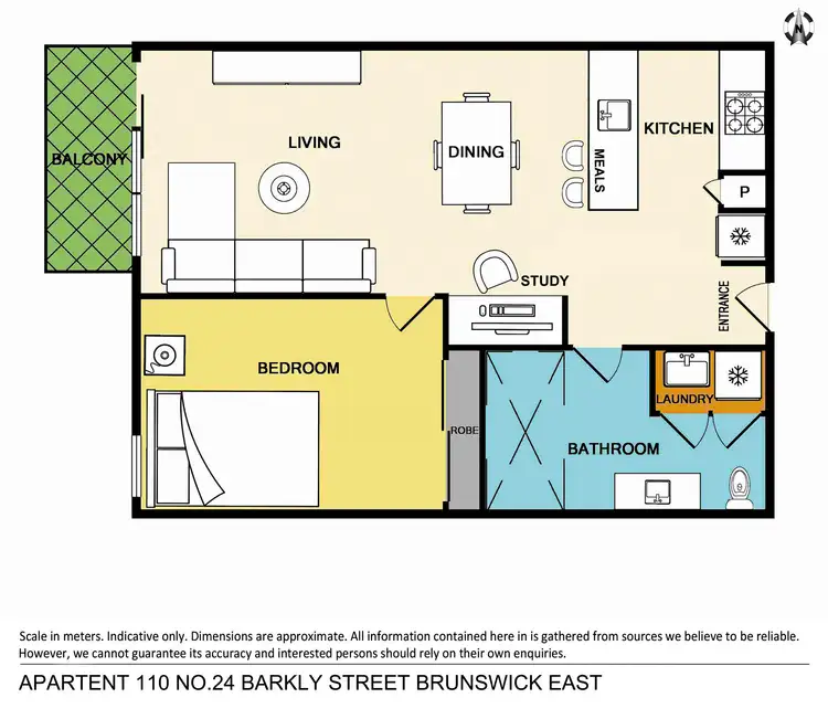Floorplan of Homely apartment listing, 206/24 Barkly Street, Brunswick East VIC 3057