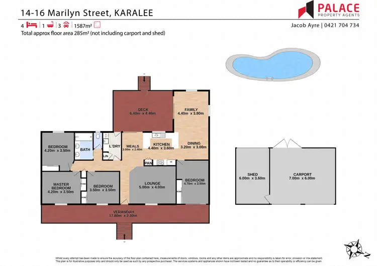 Floorplan of Homely house listing, 14 Marilyn Street, Karalee QLD 4306