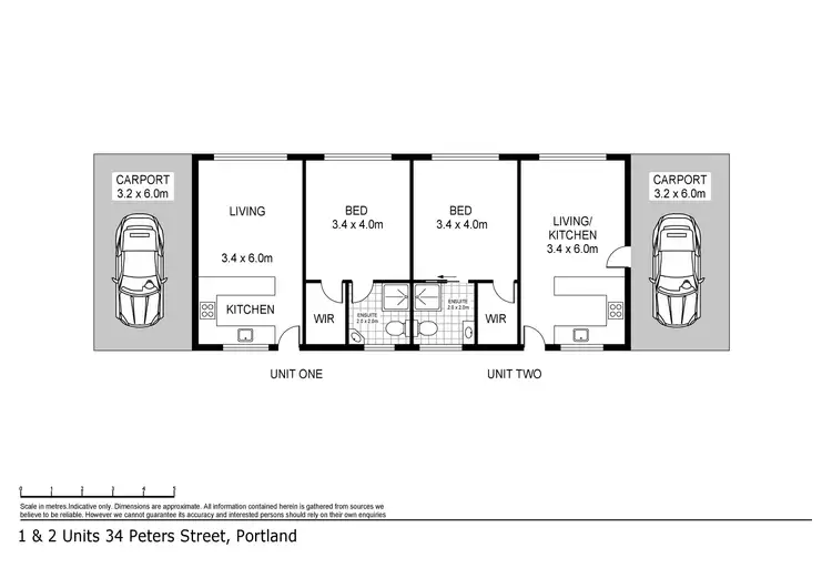 Floorplan of Homely unit listing, 1 & 2/34 Peter Street, Portland VIC 3305