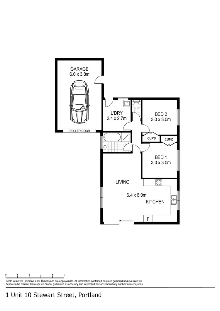 Floorplan of Homely unit listing, 1/10 Stewart Street, Portland VIC 3305