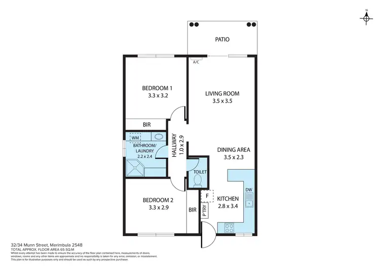 Floorplan of Homely apartment listing, 1/32-34 Munn Street, Merimbula NSW 2548