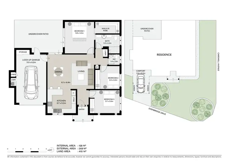 Floorplan of Homely semi-detached listing, 1/40 Edenbridge Drive, Kirwan QLD 4817