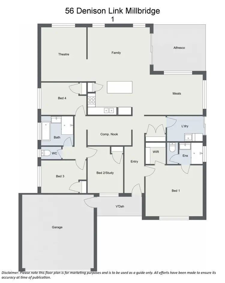 Floorplan of Homely house listing, 56 Denison Link, Millbridge WA 6232