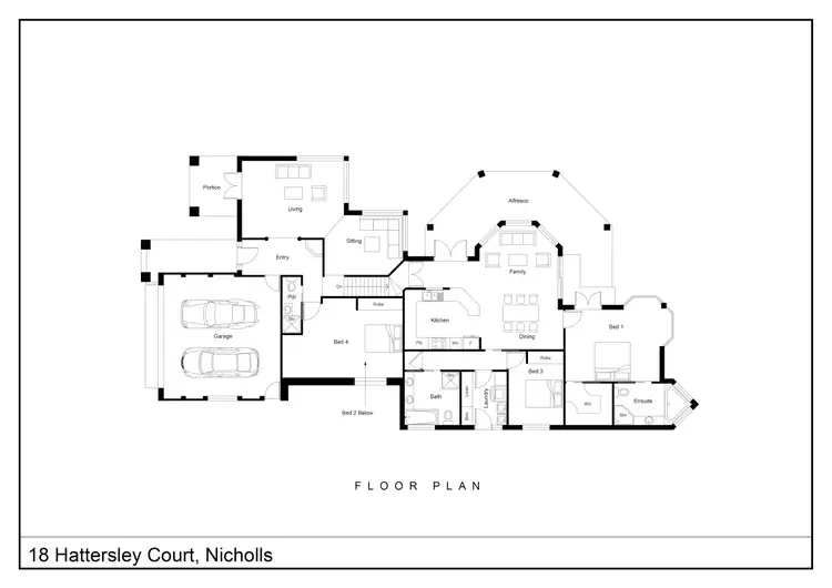Floorplan of Homely house listing, 18 Hattersley Court, Nicholls ACT 2913