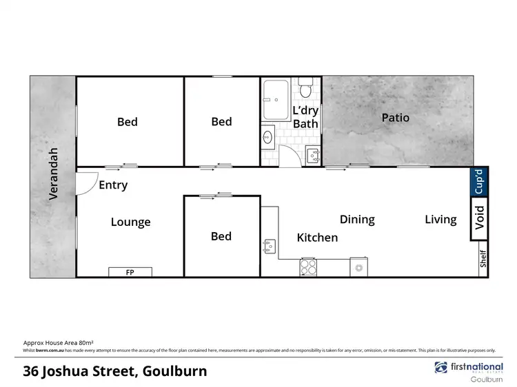 Floorplan of Homely semi-detached listing, 36 Joshua Street, Goulburn NSW 2580